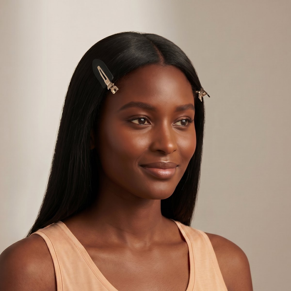 YOSMO Luxe Haarclips - Kappers haarklemmen - Afdeelklem - Haarsieraad - 4 stuks - zwart