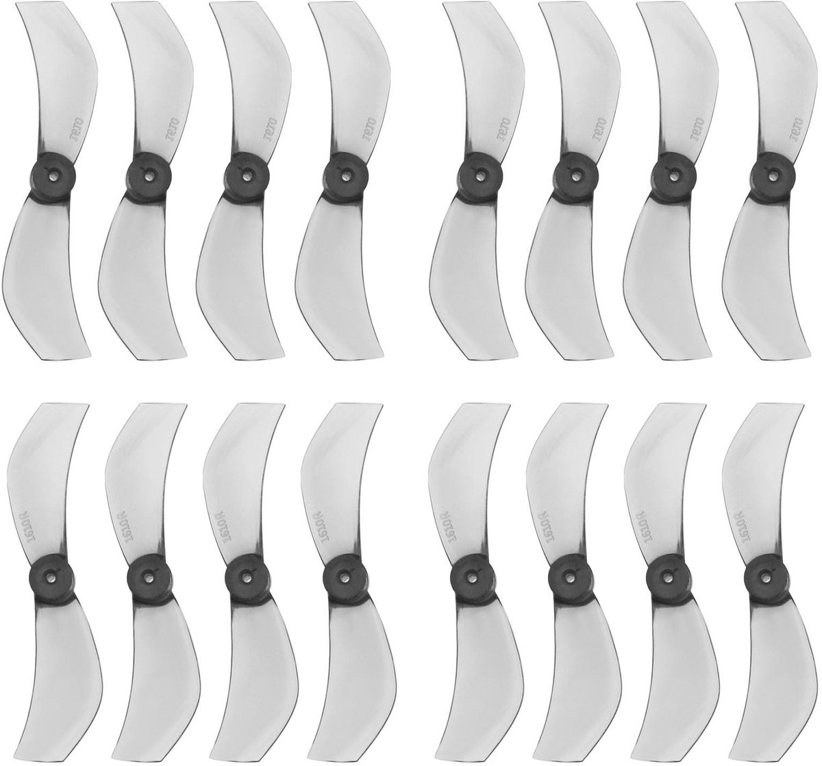 Dailygoods - Dailygoody - 16-delige propellers - 2-bladige propellers - Hoge efficiëntie - Grijs - Micro drone propellers - Geschikt voor Meteor 75 - 40 mm