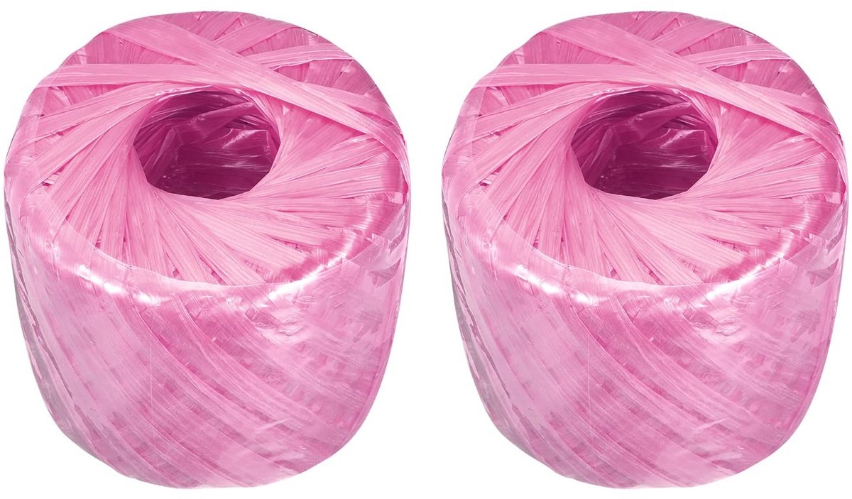 Dailygoods - Dailygoody - Polyester Nylon Touw - DIY Verpakking - 200m/656ft - Roze - Stevig Touw - Voor Huishoudelijk Gebruik - Handig voor Creatieve Projecten