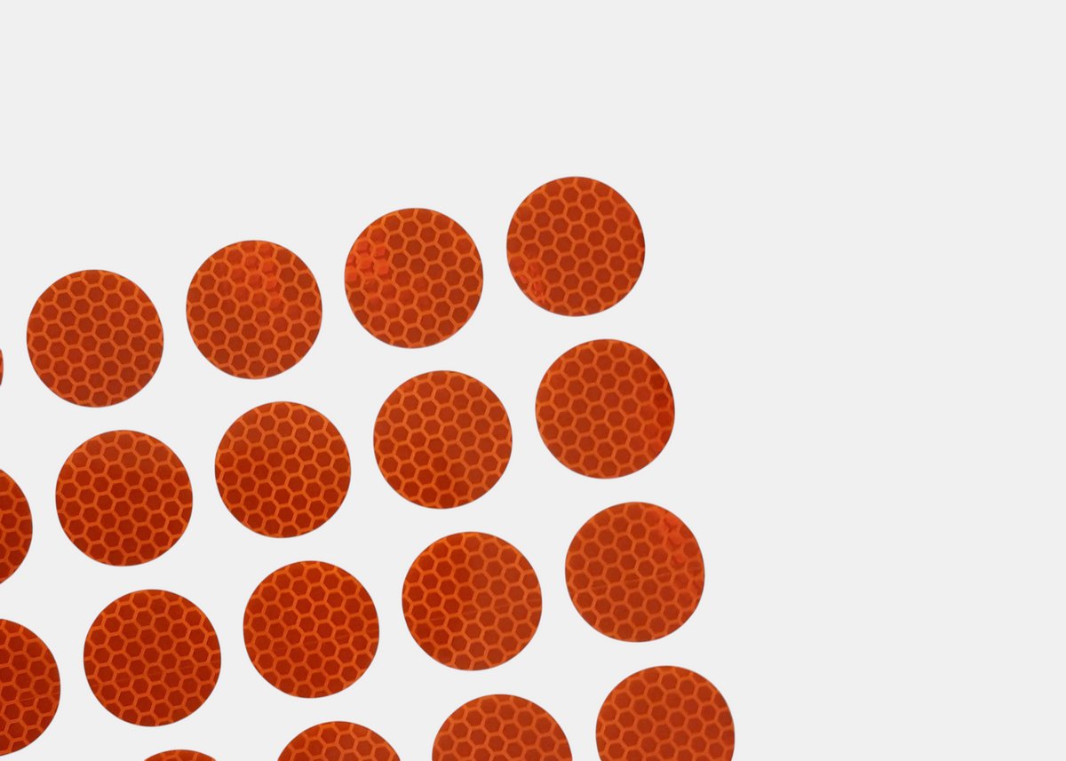 Reflecterende stippen V-8000 serie | Avery Dennison Fluor Oranje / Vel