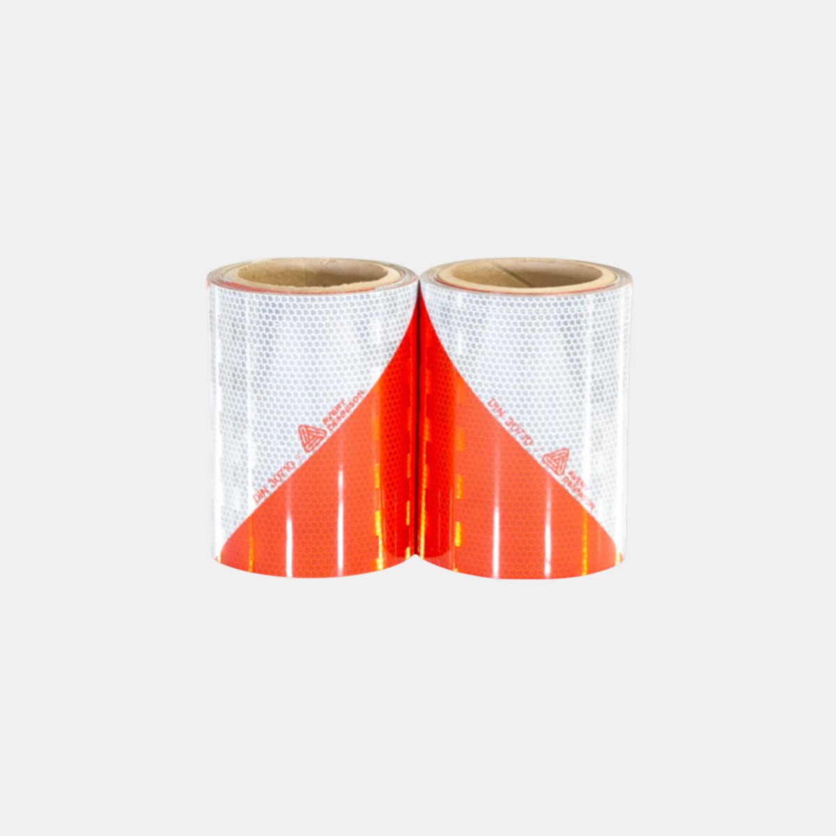 Industriemarkering Rood/Wit set links + rechts | Reflexfolie 141mm / 9m