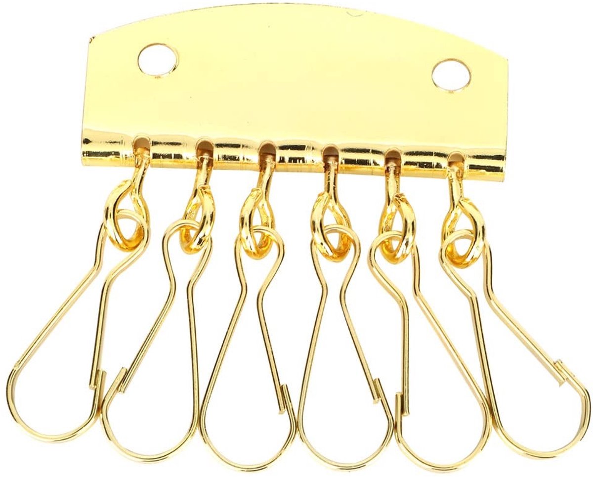Dailygoods - Innovra - Dailygoods - Dailygoody - Key Row Organizer - Sleutelhanger - Roestbestendig - Gouden sleutelrij - DIY sleuteletui - Handig in gebruik - Geschikt voor lederen amba...