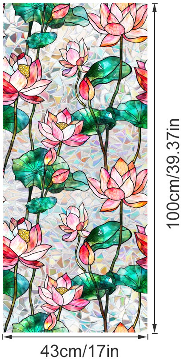 3D Regenboog Raamfolie- Anti-Inkijk - Isolerend & Zonwerend - 43x100cm – Statisch - Prisma Bejuweled EffectXCBL154