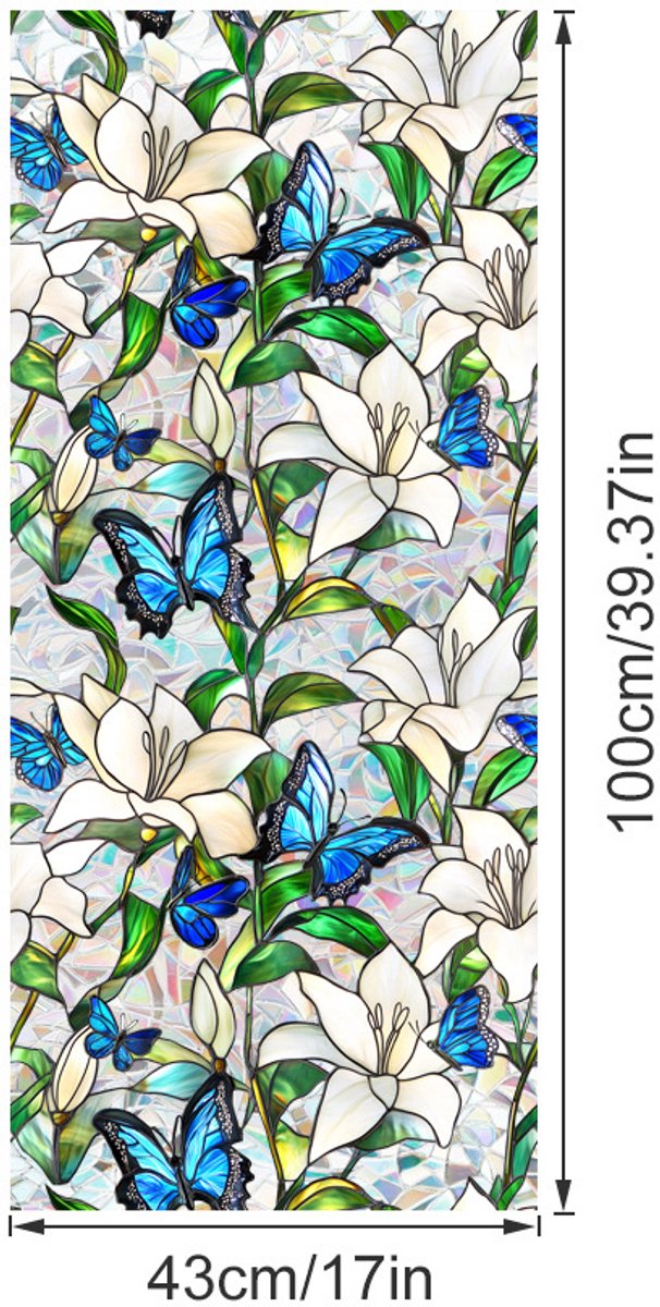 3D Regenboog Raamfolie- Anti-Inkijk - Isolerend & Zonwerend - 43x100cm – Statisch - Prisma Bejuweled EffectXCBL157