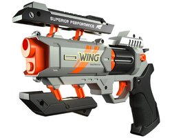 Soft Gun – Useme - Nerf - Nerf Pistool - Nerf Pistool inclusief 12 pijltjes en 2 Target Cans - Luxe Gift box -