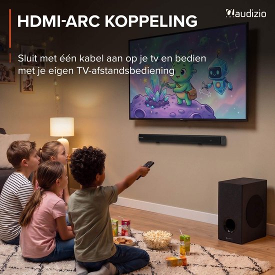 Soundbar - Audizio SB82S - HDMI-ARC - Bluetooth - Optisch - Soundbar met subwoofer - 120 Watt — afbeelding 5