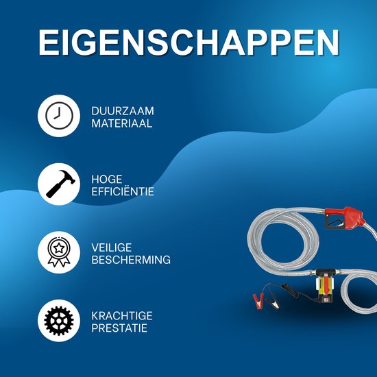 Zelfaanzuigende Diesel Pomp - 45 L/min - 12V Brandstofpomp - Met Verwarming Olie Pomp en Pistool - Voor Mobiele Tankstations - Rood — afbeelding 2
