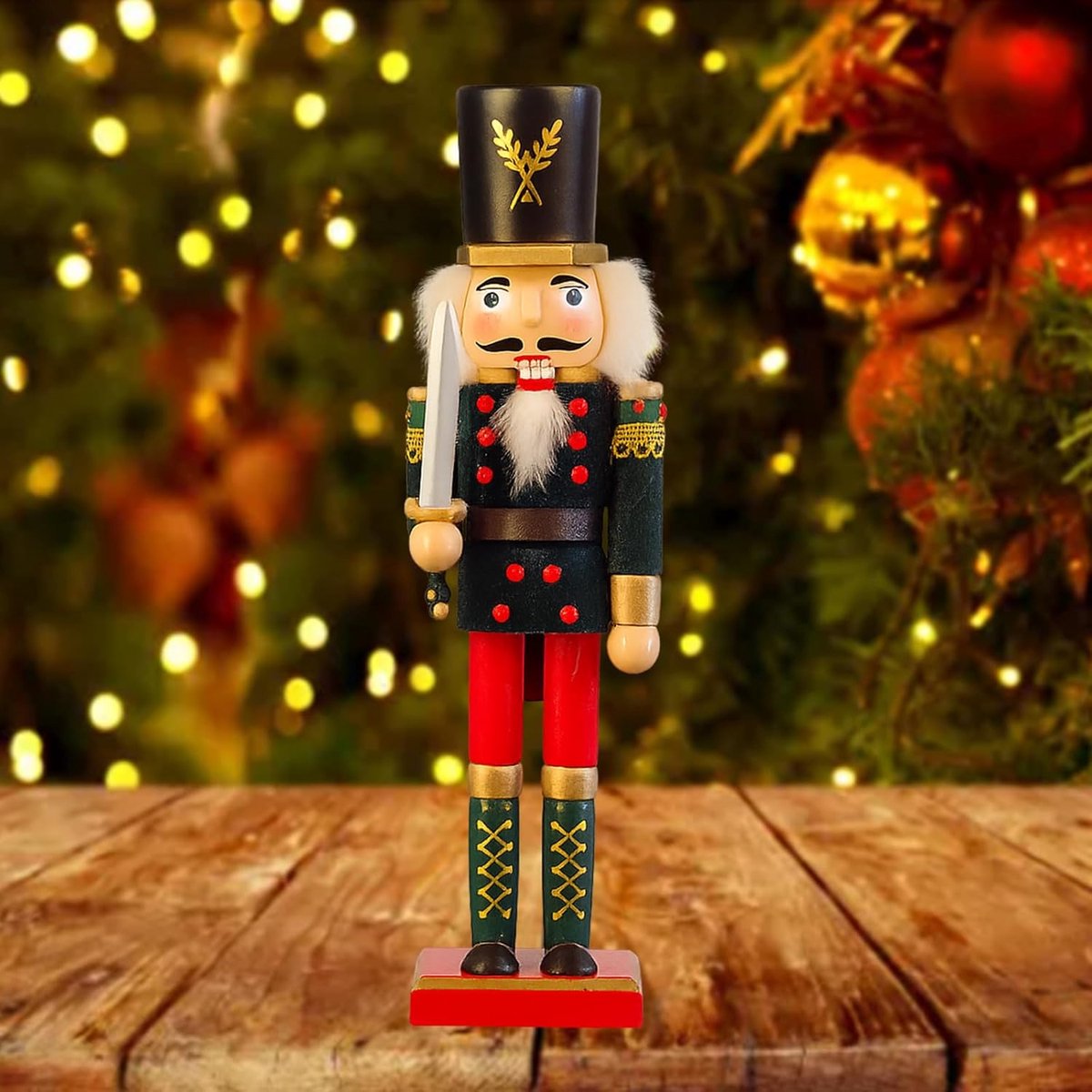 Notenkraker Kerstdecoratie - Beeld Voor Binnen - Pop Woonkamer - Hout - Handgemaakt
