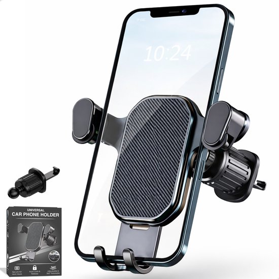 Boncy® Premium Telefoonhouders Auto Gravity - GSM Houder voor Ventilatierooster - Universele Telefoonhouder Voor Ventilatie Luchtrooster - Mobiel Houder - Phone Holder Car Accessoires