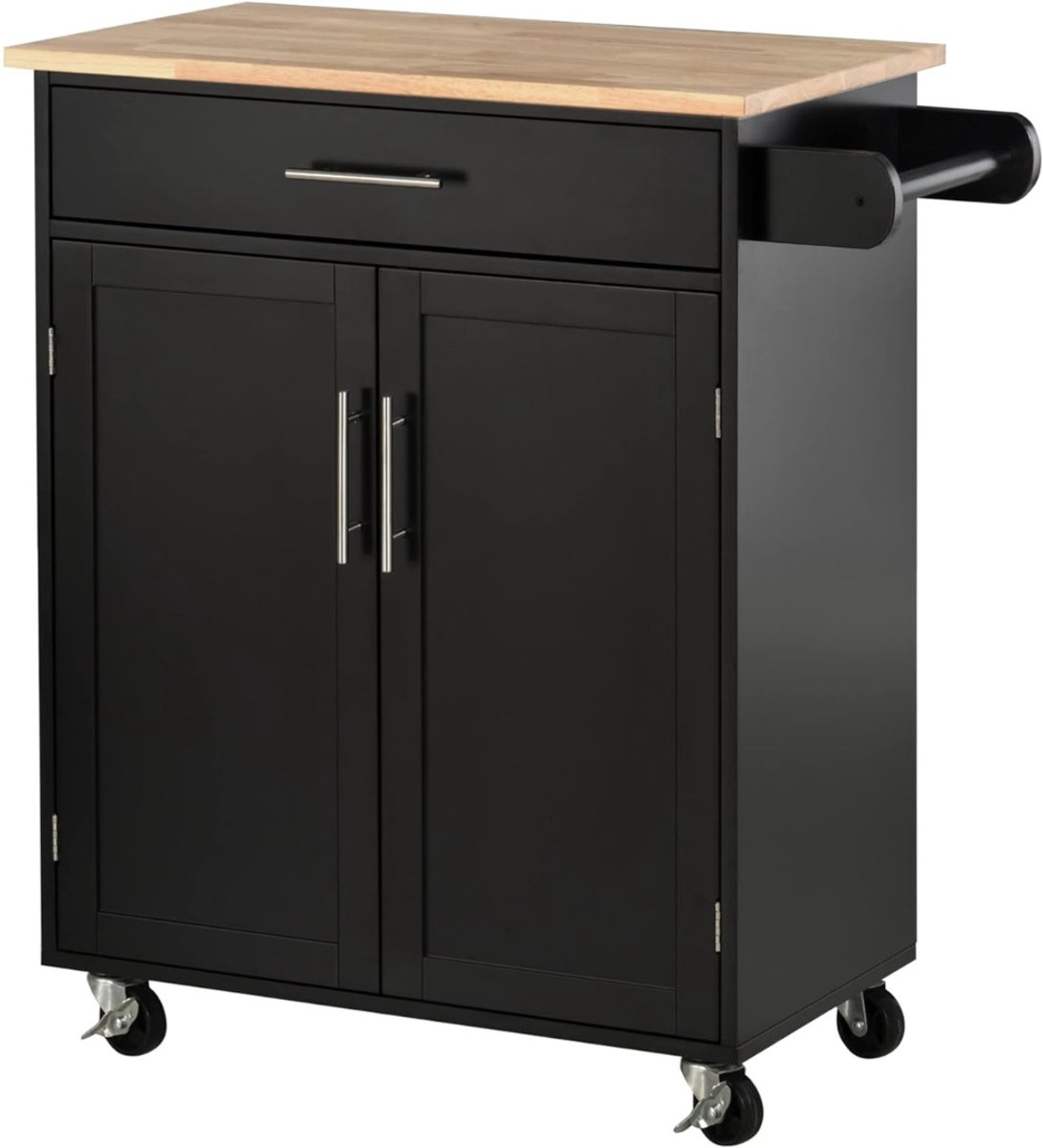 TIM® Keukeneiland Verplaatsbaar - Keukeneiland - Kookeiland - Zwart - 45cm x 83cm x 92cm