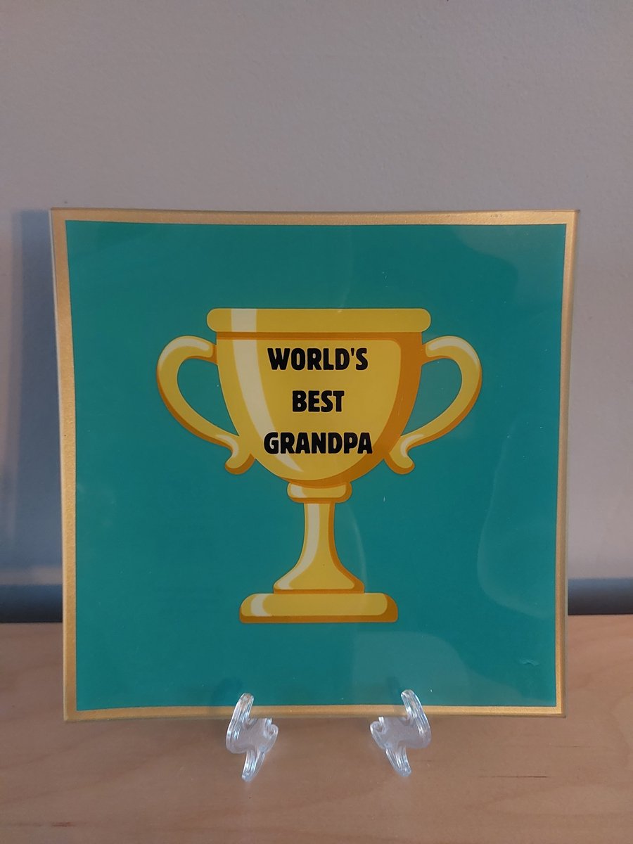 leuk bordje met tekst : World's best grandpa