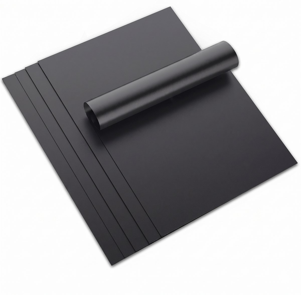 Bakmat 5 stuks - XXL 33x40cm - Ovenmat - Anti kleef mat - Herbruikbaar - Afwasbaar - Oven - Non stick quality - BBQ - Barbecue grill mat - Barbecue grid - BBQ accesoires - Zwart - IXEN