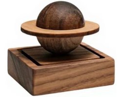 Geurend hout - Auto-luchtverfrisser - Aromadiffuser - Planet Design - Passieve etherische olieverspreider - Geschikt voor slaapkamers, auto's en kantoren - Houten decoratie - Woondecoratie (geurvrij)