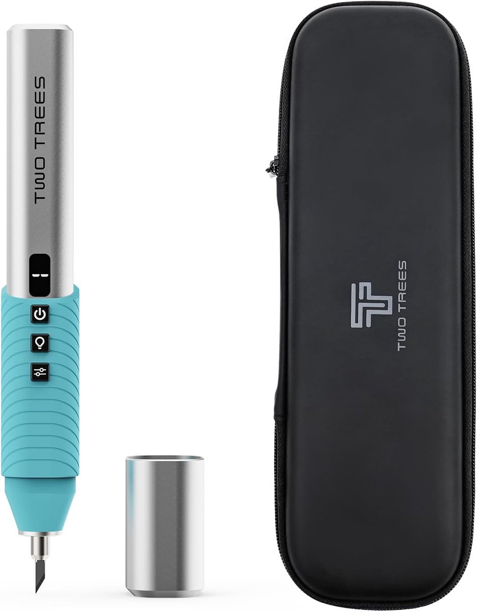 Twotrees U2 Draadloze Ultrageluidsnijder - Handmatig Snijgereedschap - voor 3D Printer, 3D-printmodellen, zeep, PVC, leer, plastic en hout - Handheld Ultrasonic Cutter - Snijdt moeiteloos kunststoffen