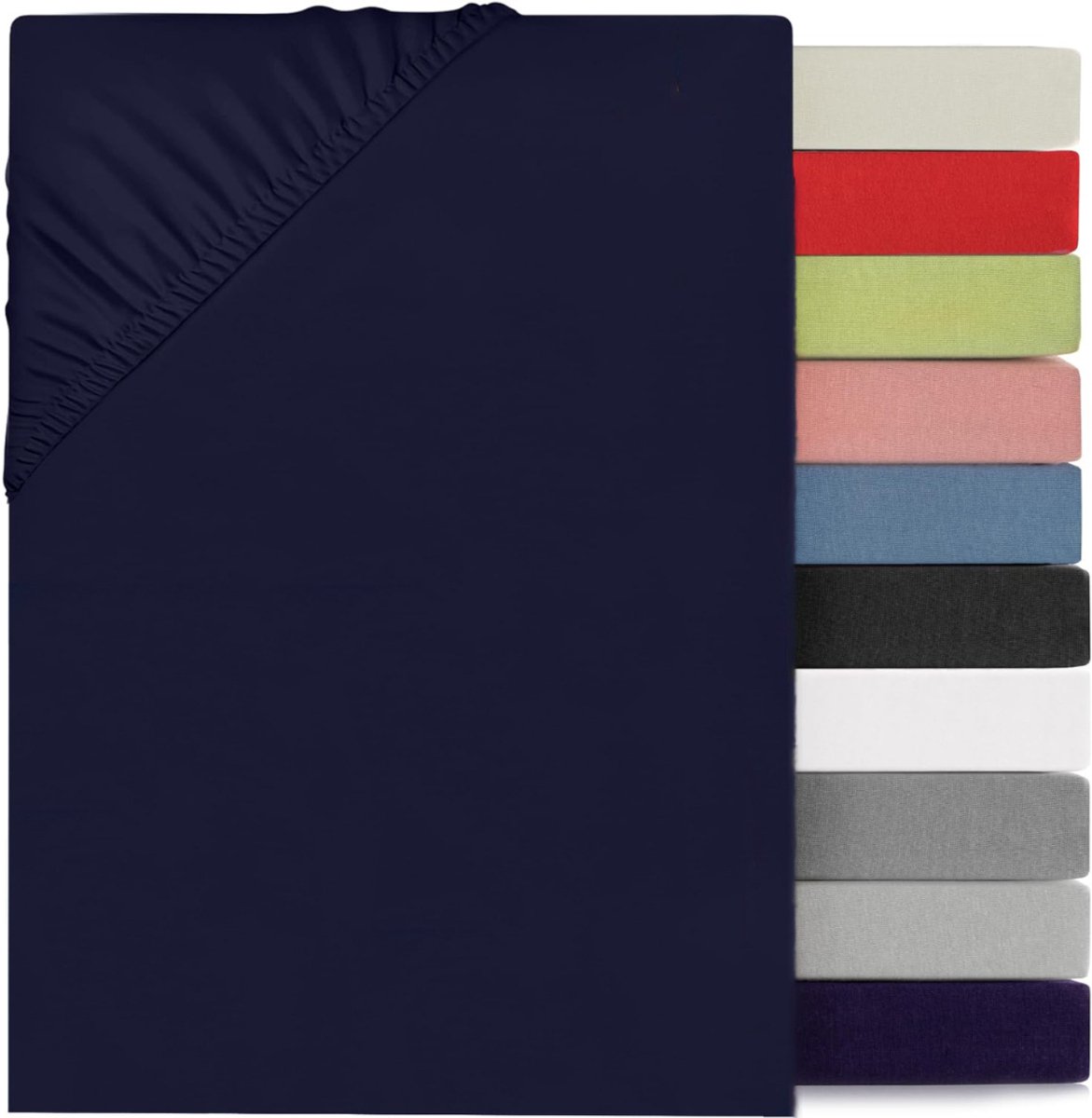 NBAP® Matrasovertrek 90x200 - Hoeslaken - Matrashoes - Super Zacht - Donkerblauw