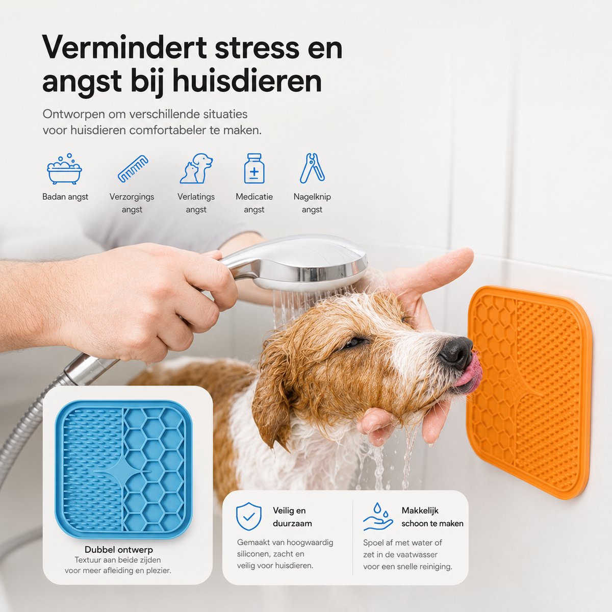 BOTC Likmat Hond met Silicone spatulas - Blauw /Geel thumbnail 5
