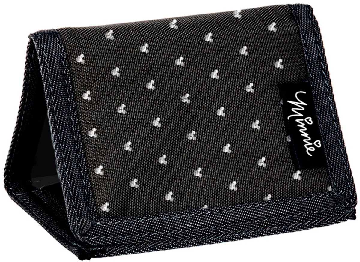 BeUniq Portemonnee Minnie Mouse - 12 x 8 cm - Zwart