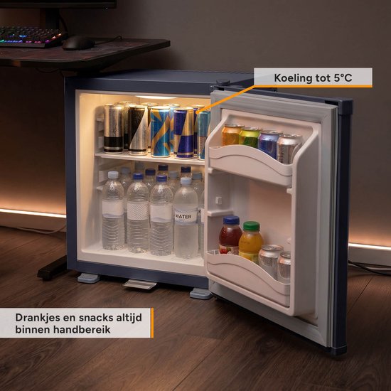 TZS First Austria Mini koelkast - Minibar - 30 liter - Vrijstaand - Volledig stil 22dB - Antraciet van TZS First Austria — afbeelding 5