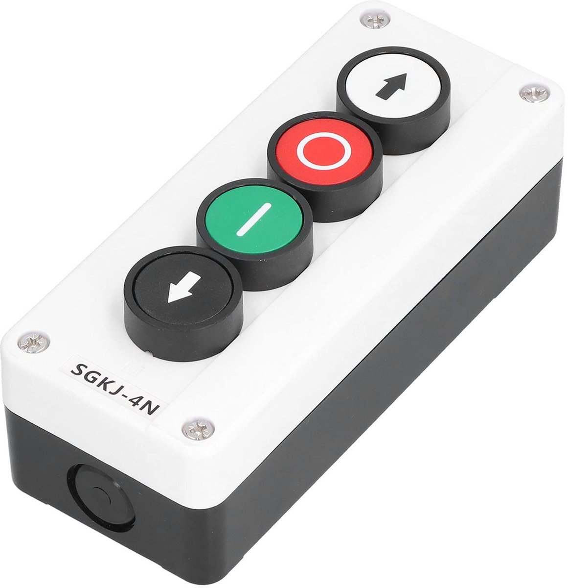 Dailygoods - Dailygoody - Waterdichte Momentary Switch - Drukknop voor Lier - Betrouwbaar en Duurzaam - Rood - Controleer eenvoudig - IP32 Bescherming - Geschikt v...