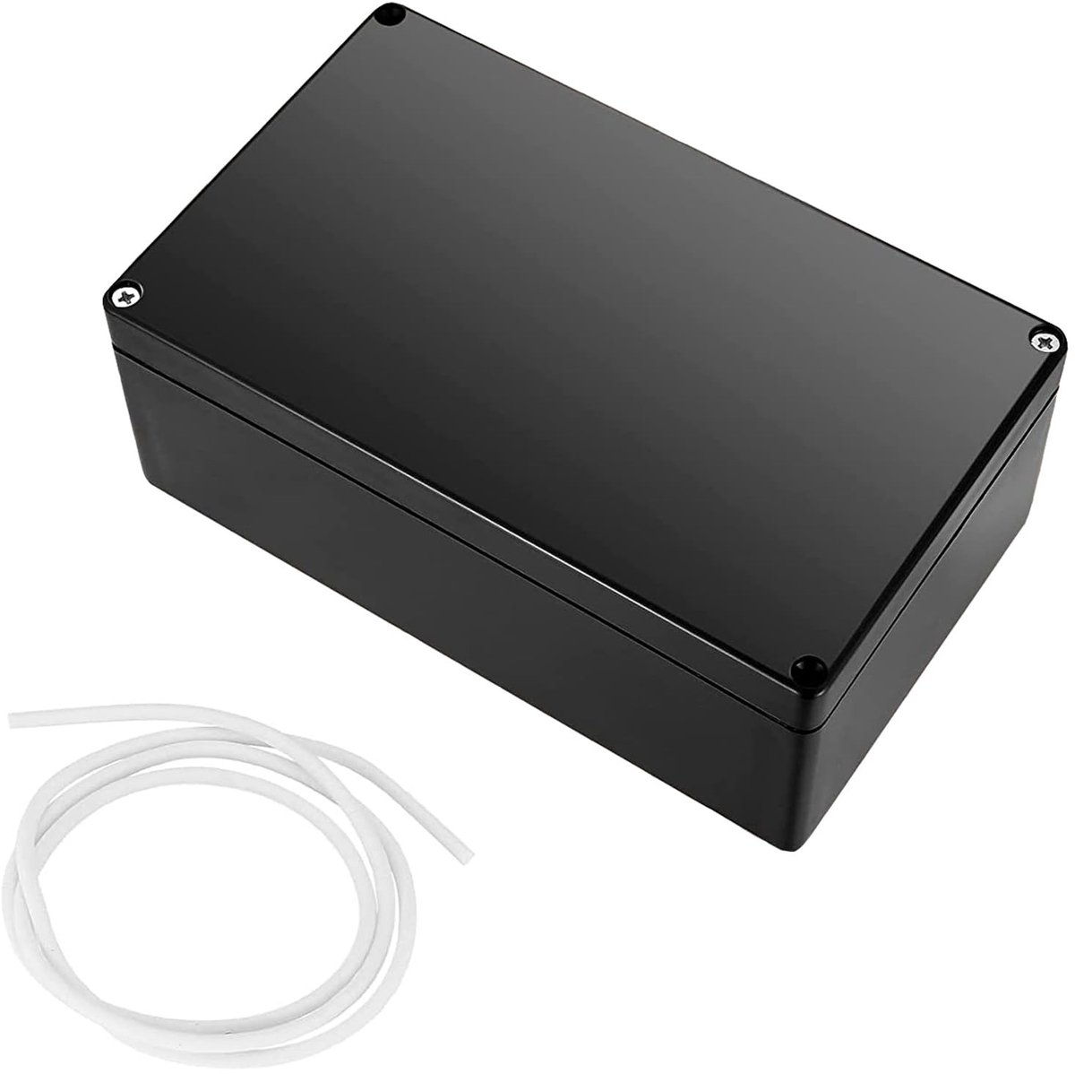 Dailygoods - Dailygoody - Aansluitdoos - Elektronische behuizing - IP66 - Zwarte kunststof - Stroomaftakdoos - Geschikt voor elektrotechniek - 200 x 120 x 75 mm