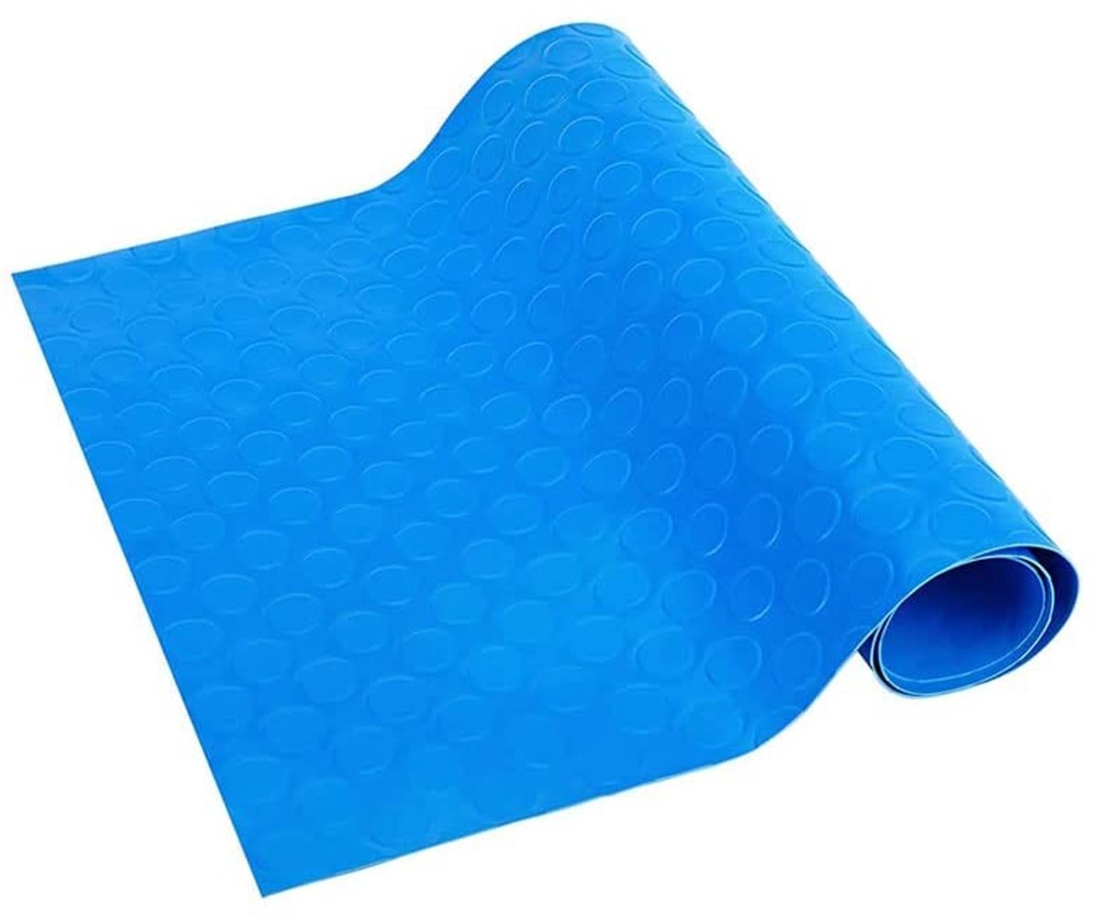 Dailygoods - Dailygoody - Antislip zwembadladderpad - Rubber - Blauw - Veilige zwembad toegang - Beschermend - 36 x 9 inch - Geschikt voor zwembadtrappen