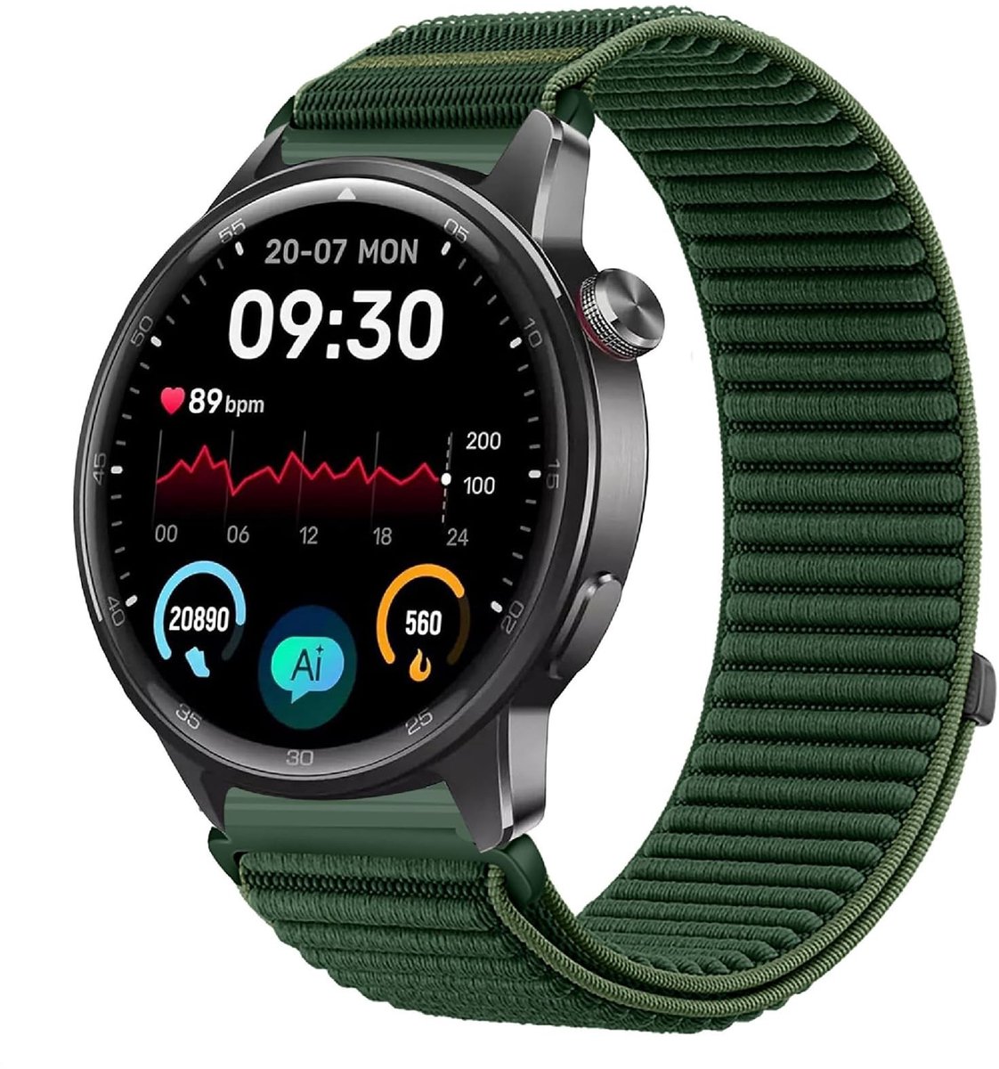 Dailygoods - Ademend Nylon Sportarmband voor Smartwatch