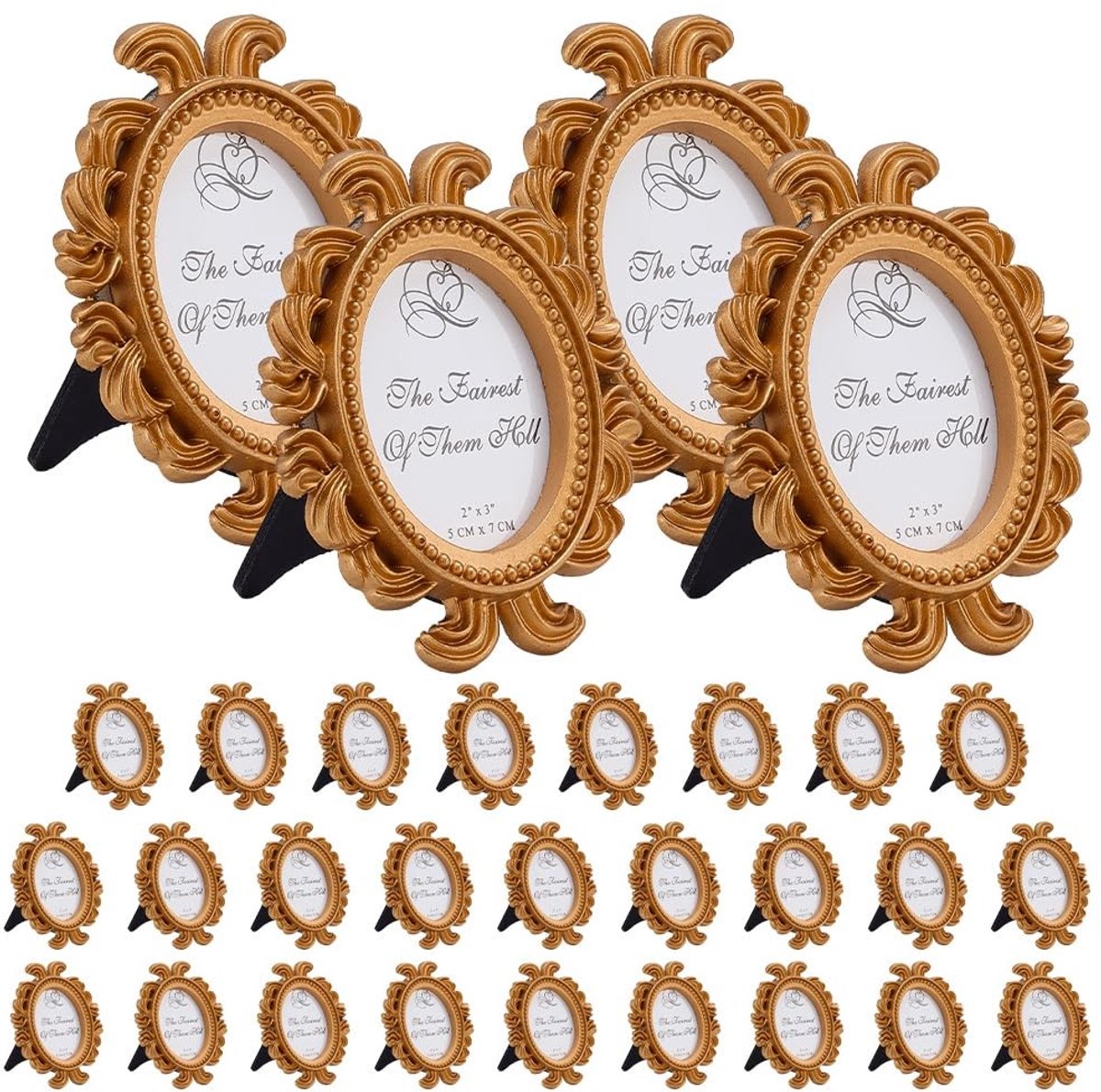 Dailygoods - Set van 30 Mini Vintage Fotolijsten voor Muurdecoratie