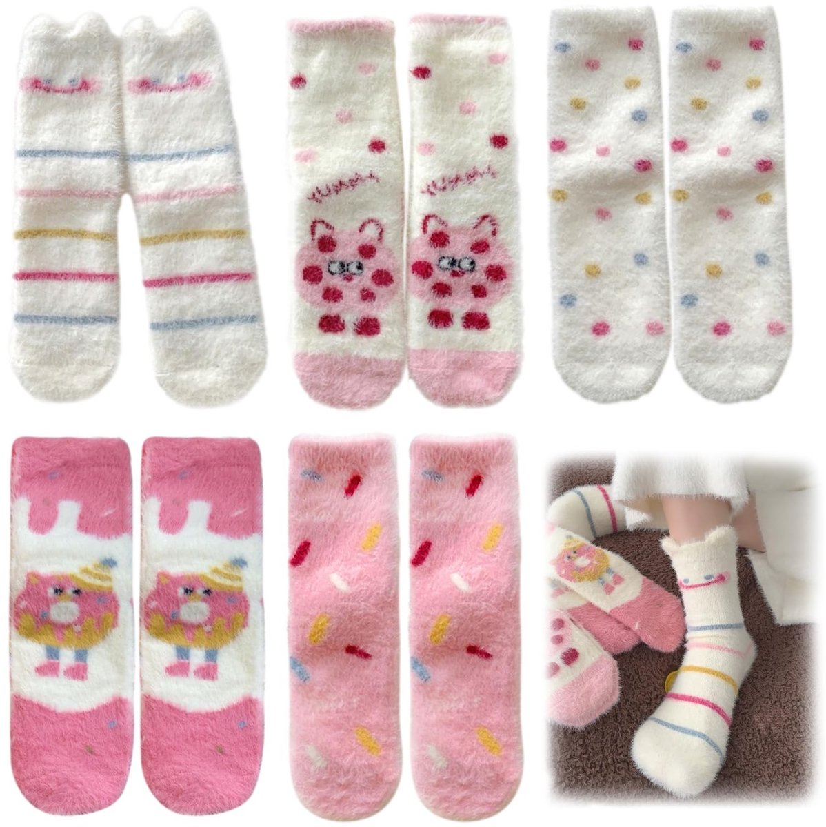 Dailygoods - Innovra - Dailygoods - Set van 5 Dikke Thermische Sokken voor Dames