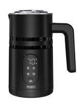 Miro 4-in-1 Elektrische Melkopschuimer – Melkschuimer met Digitaal Display, Instelbare Temperatuur - BPA-vrij - RVS - 250ml - Zwart