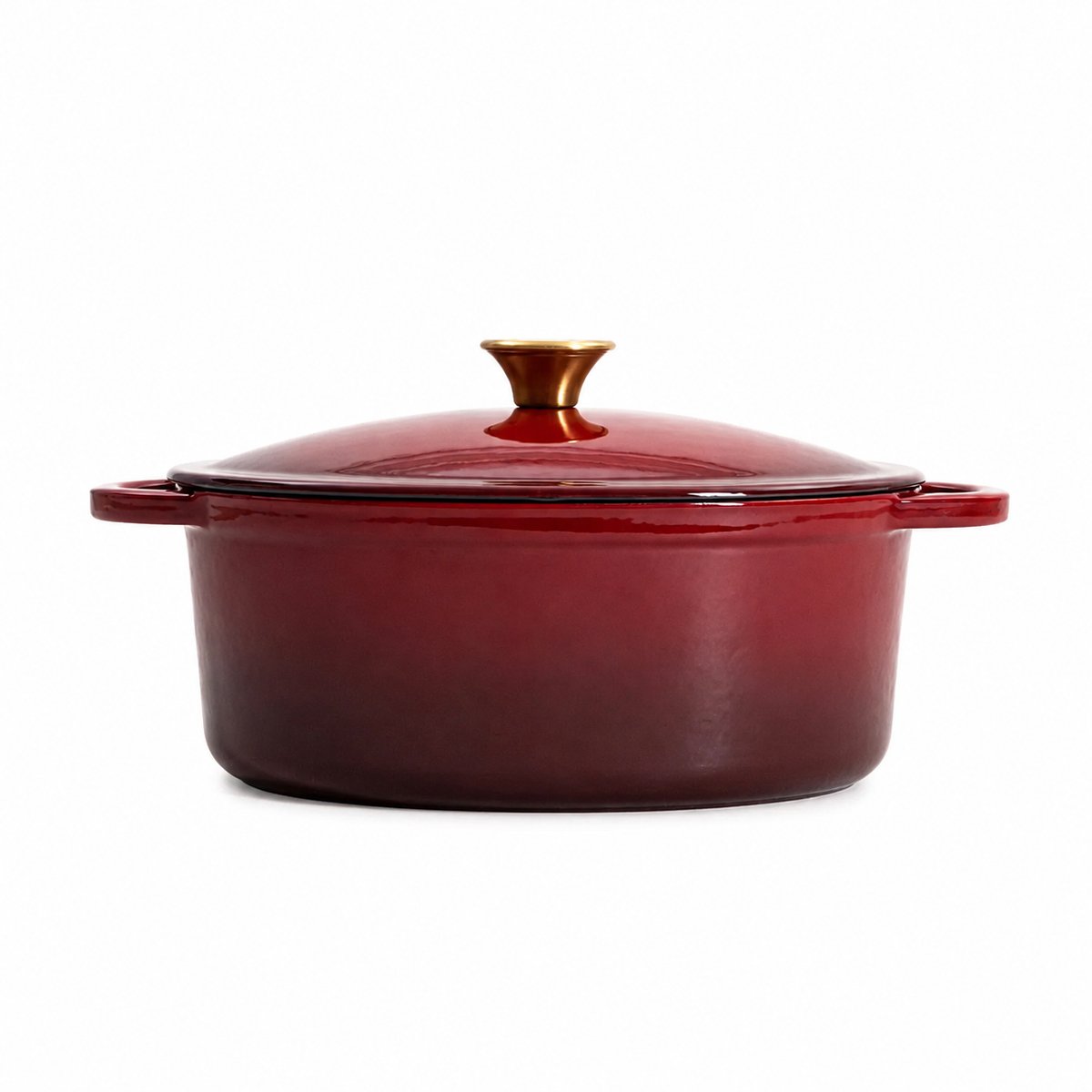 HOMLA Cast iron pot - ANDREAS - ombre maroon - 4.5 l - 777653