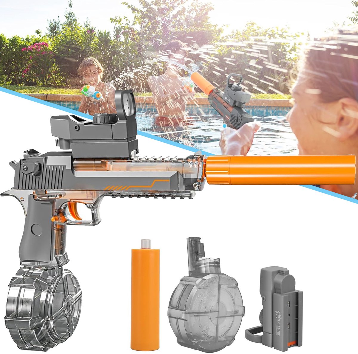 Elektrisch Waterpistool Voor Kinderen - Automatische Waterpistoolblaster Speelgoed - Verjaardagscadeaus Zomerzwembadfeest Waterspeelgoed