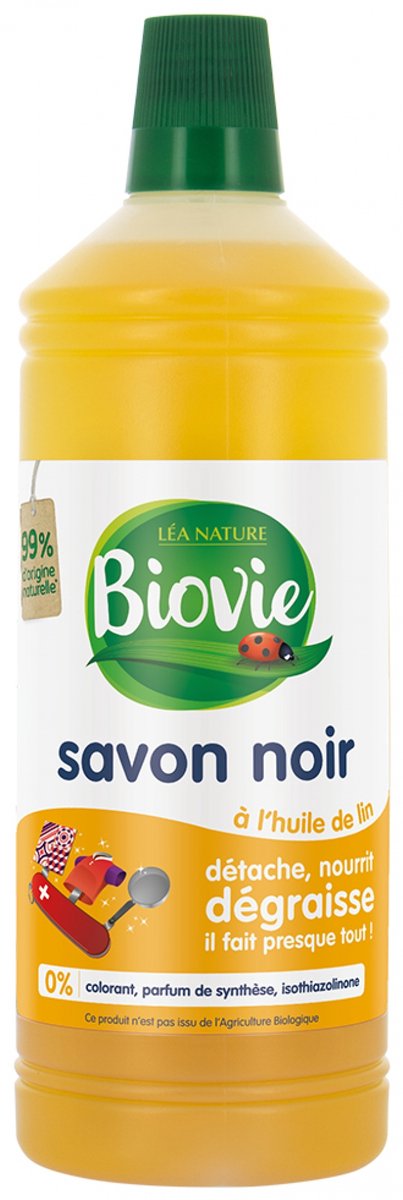Biovie Lijnolie Zwarte Zeep 1 L