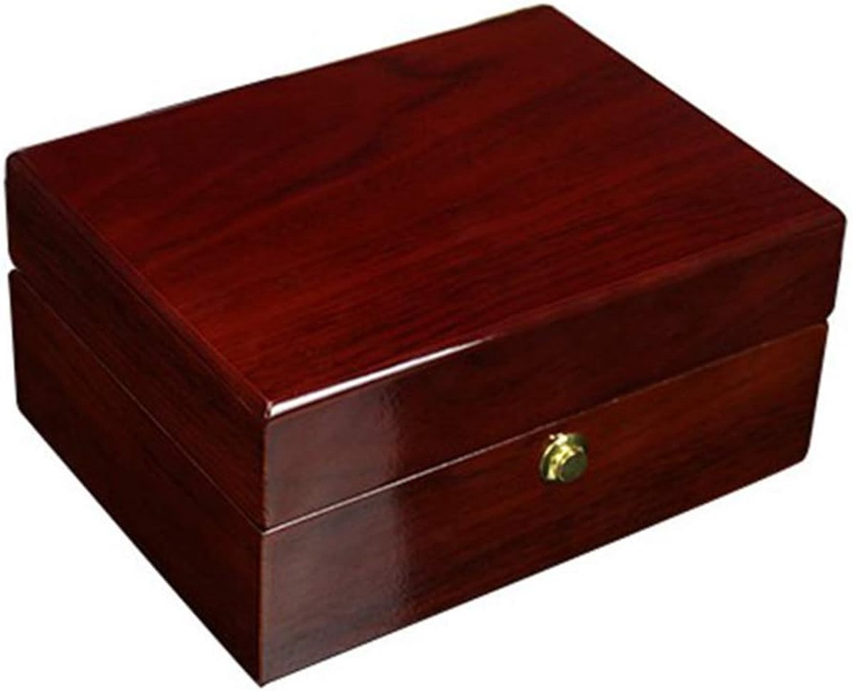 Houten horlogedoos, opbergdoos voor één horloge, reisdoos voor horloges, geschenkdoos voor horloges met uitneembaar kussentje, geschikt voor sieraden en horloges