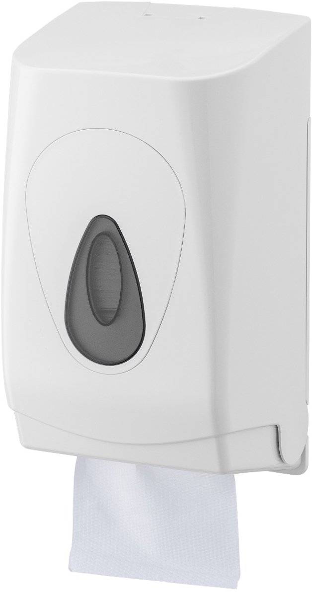 PlastiQline PQTissue toiletpapier dispenser kunststof wit voor bulkpack (5526)