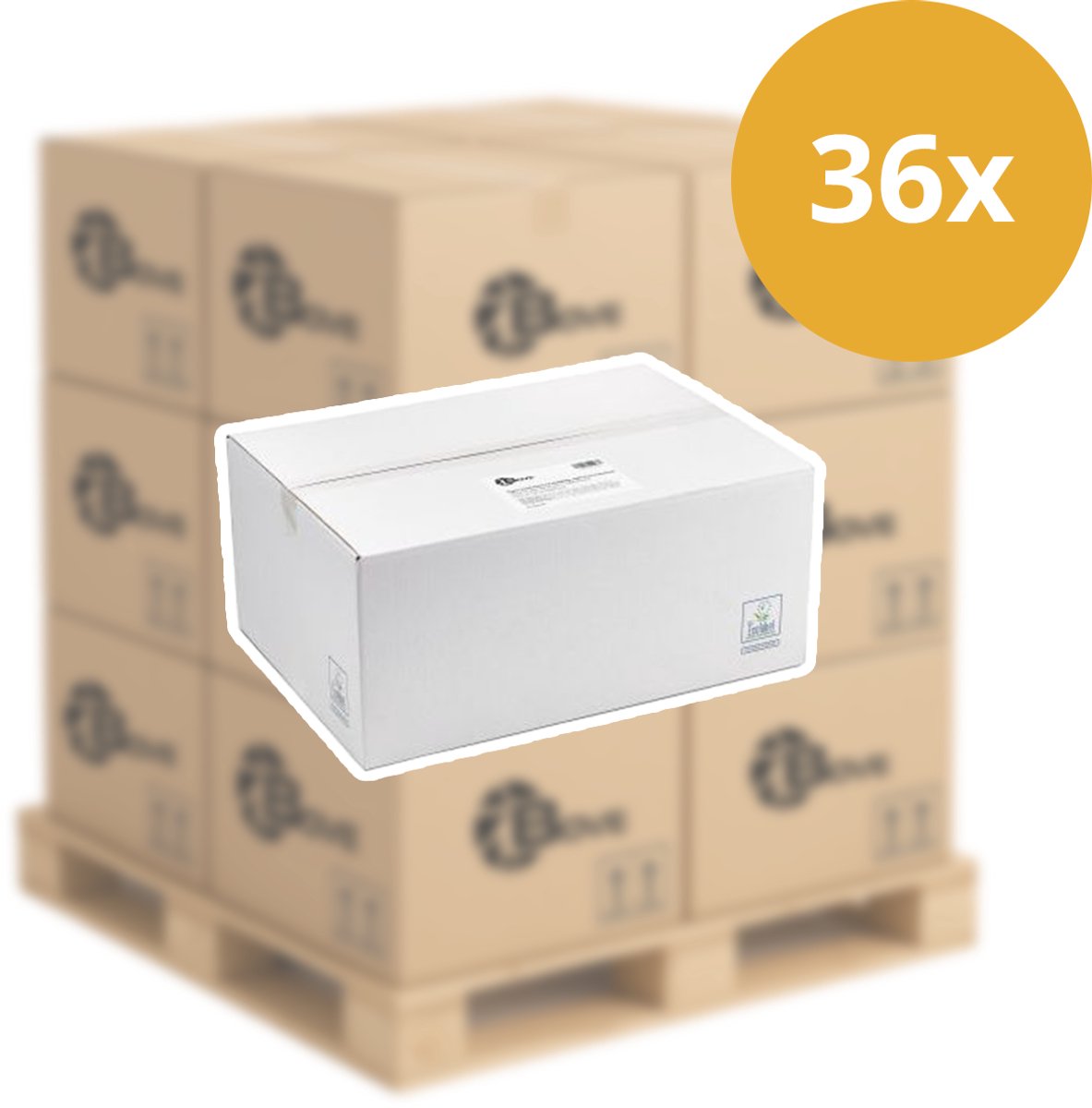 Pallet handdoekpapier Z-vouw 2-laags cellulose 24 x 21 cm 3200 stuks ACTIE (8204000P)
