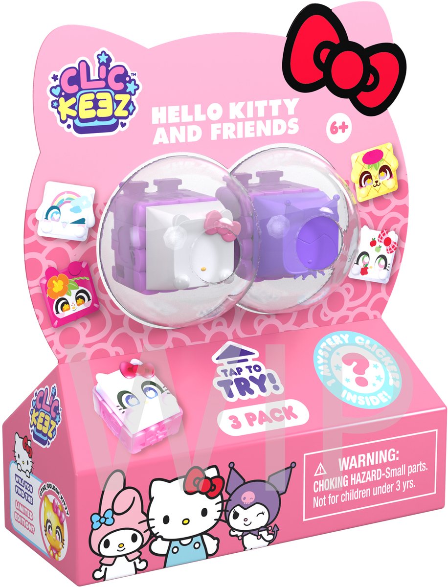 Clickeez Hello Kitty & Friends 3 Pack – Fidget – Verzamel ze allemaal! – Anti-Stress – Speelgoed – Toetsenbord Fidget – 30+ om te verzamelen! — cadeau in Spellen & Speelgoed - foto 4