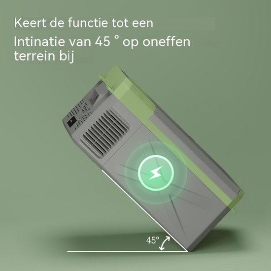 Compressor Koelbox - Elektrische Koelbox - Koelbox 12V 220V - Mini Koelkast - Vriesfunctie - Energiezuinig - Stil - Draagbaar - Auto - 60,2cm - 16,3L - Grijs Groen — afbeelding 5