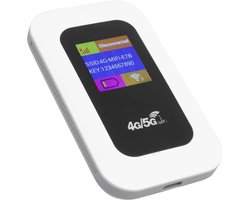 Mobiele 4G WiFi Router – 150Mbps Hotspot – met SIM Kaartsleuf – 2100mAh Batterij – Draadloos Internet – Wit