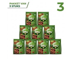 Bru Instant Coffee Multipack 3 Stuks x 100g - Premium India Oploskoffiebonen voor Thuis en Kantoor - Voordeelpak Traditionele Filterkoffie Smaak Snel en Simpel Bereid Lekker Structuur Met Kajal Sticker