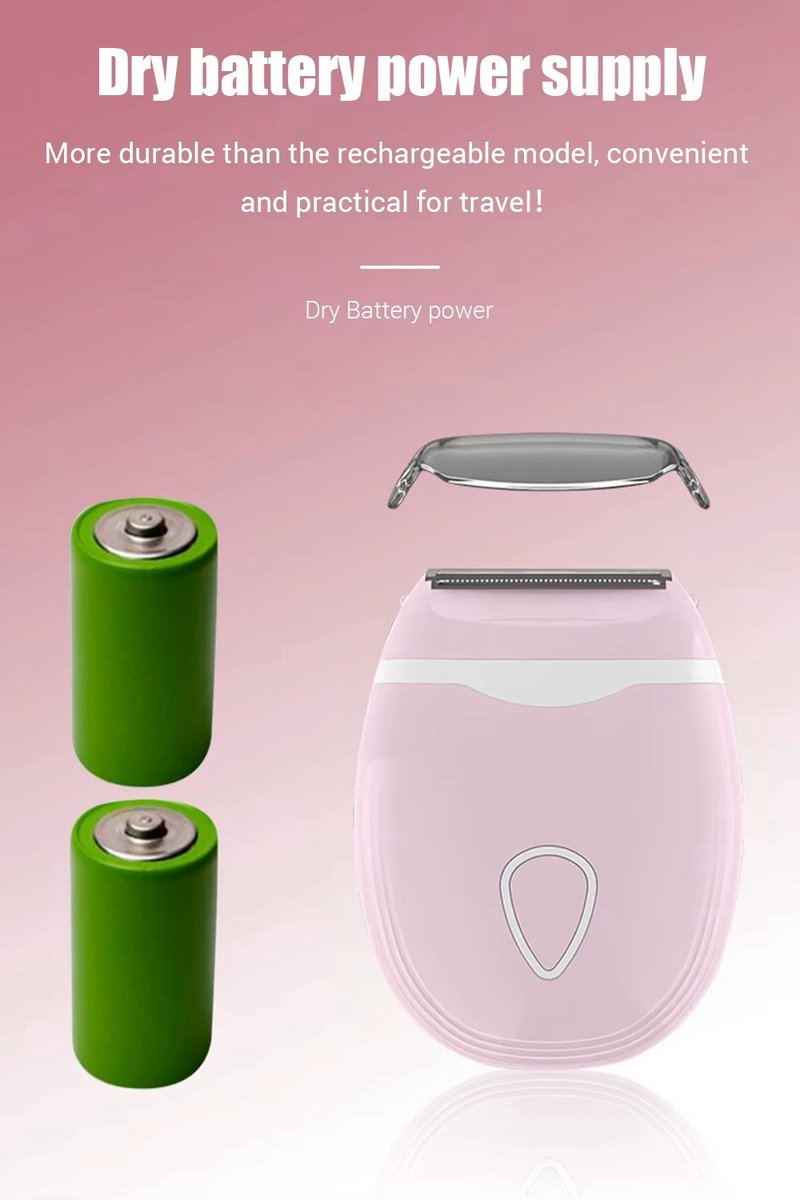 One-Blade Ladyshaver - Krachtige Dames Scheerapparaat - Exclusief 2x AAA-Batterijen - Compact en Lichtgewicht - Perfecte Haarverzorging - Kleur: Groen thumbnail 3