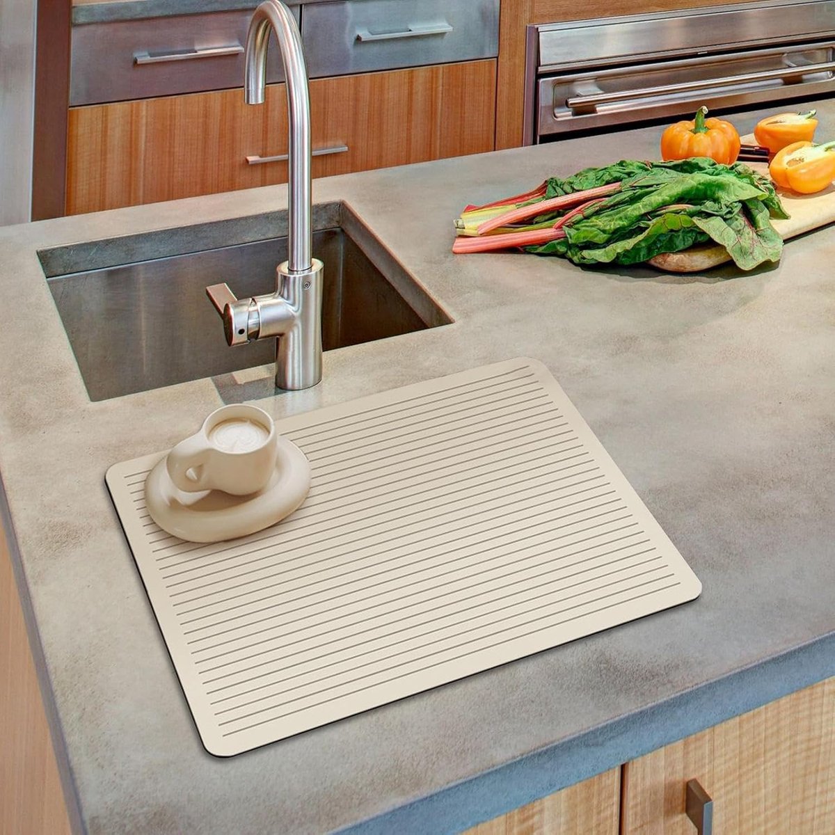 Droogmat - Afwasmat - Keuken organiseren - Sneldrogende absorptie - 40x50cm - A