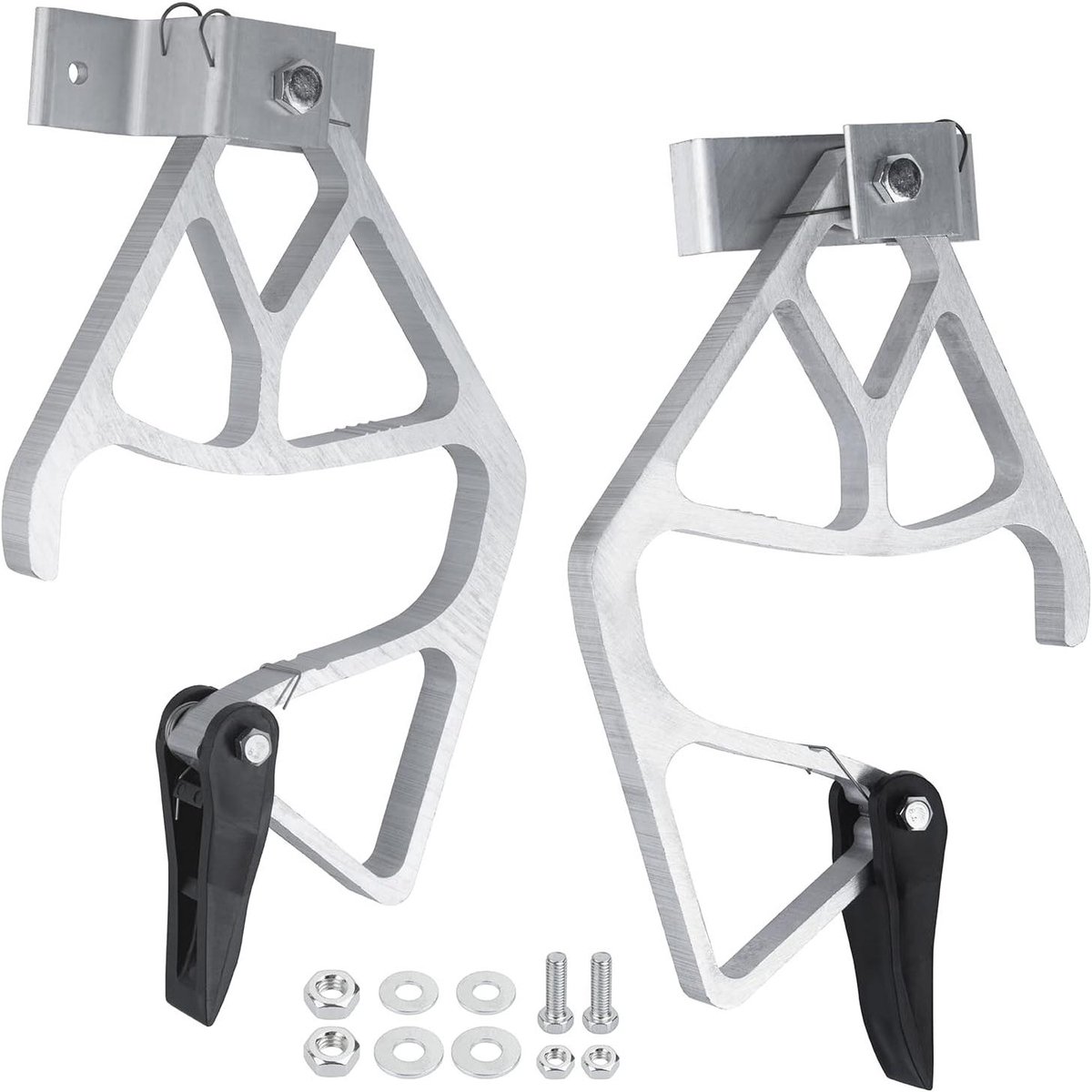 Ladder Rung Sloten - Verlengladder Onderdelen - Ladder Veiligheid - Hoge Kwaliteit Aluminium - 2 stuks - Zilverkleurig