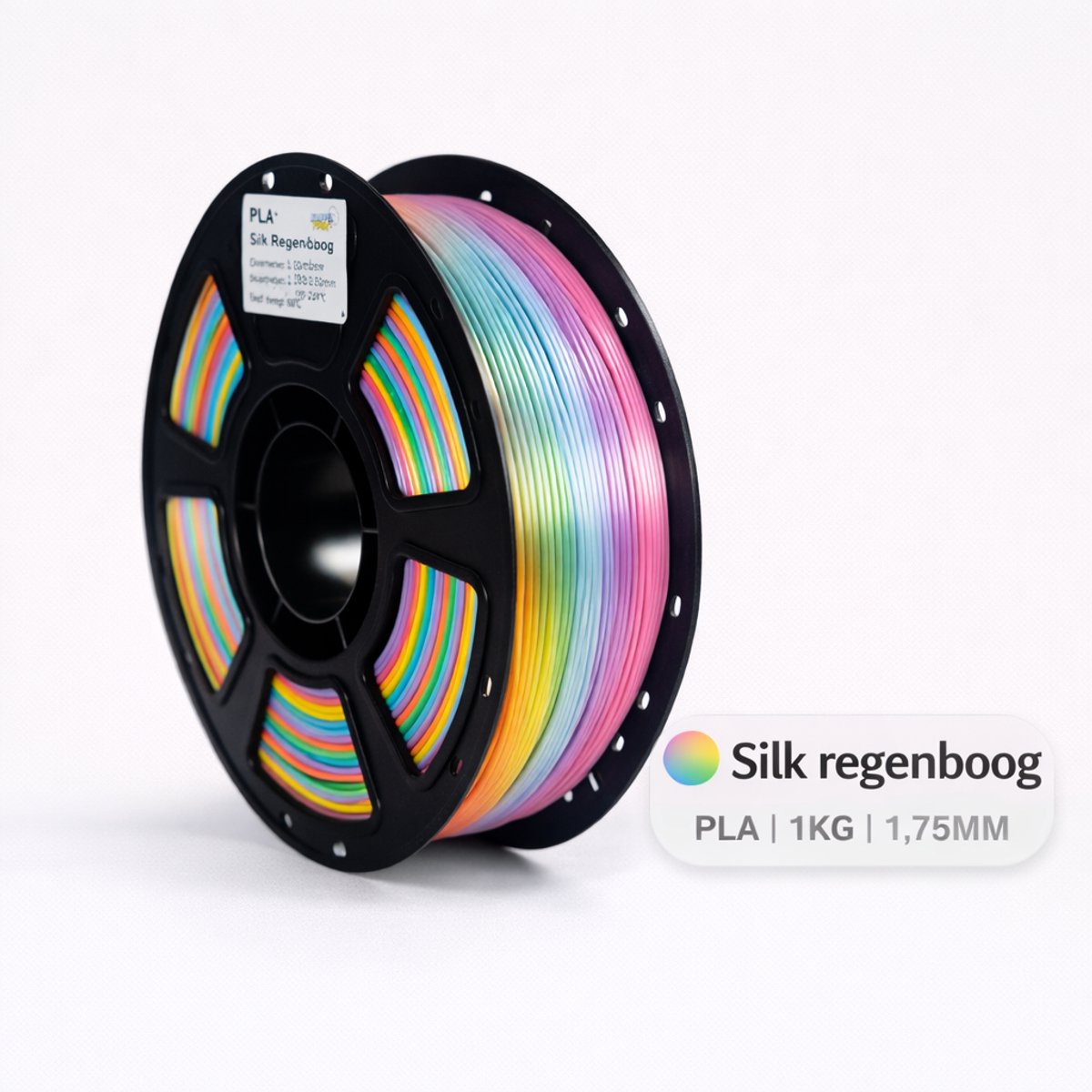 Koppelprint – PLA Silk Filament – Regenboog – 1.75mm – 1KG — afbeelding 1