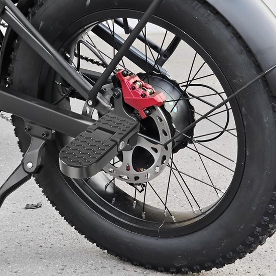 Fiets achterpedalen - Passagierssteunen - Comfortabel reizen - Inklapbaar antislip ontwerp - 10 mm aansluiting - Zwart — afbeelding 2