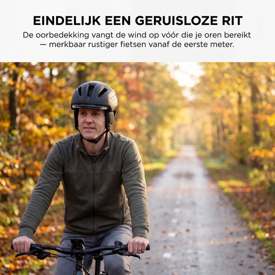 GO-OFF Oorkappen Fietshelm Set Maat M - Wintervoering & Zomer Oorbescherming tegen Windgeruis - Voor Fietshelm, E-Bike en Speed Pedelec Helm — afbeelding 3