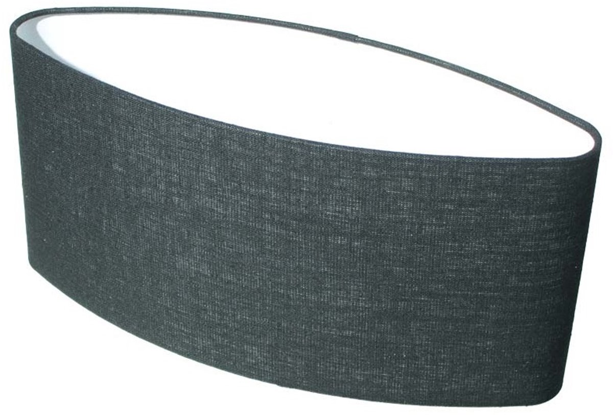 Lampenkap Ovaal Linnen Zwart 40cm