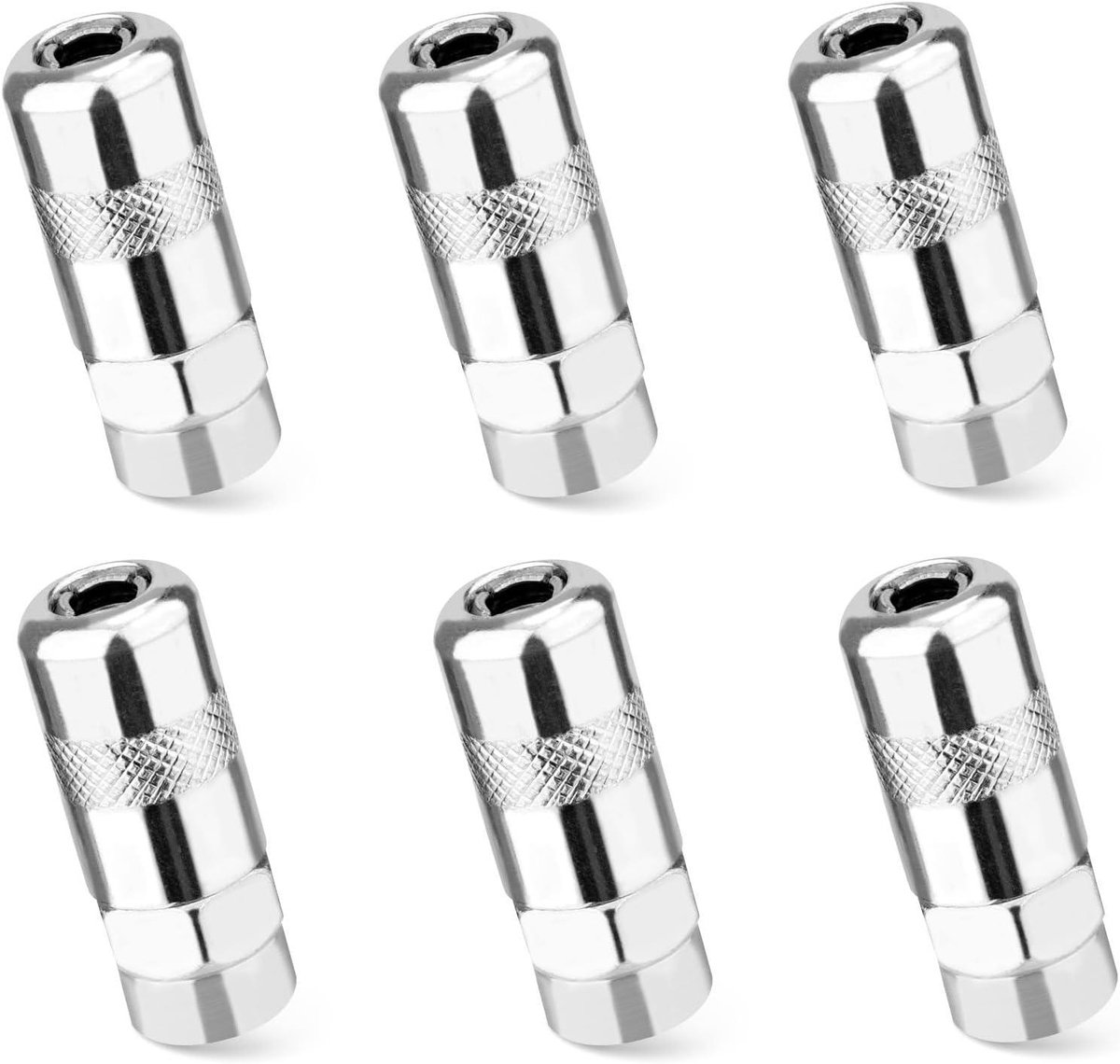 Vetspuitmondstukken - Koppelingen - Smering - Snelle Installatie - 6 stuks - Zilver