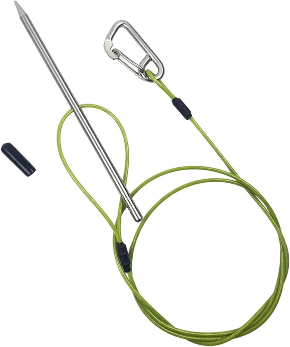 Vis Stringer - Hengels Accessoire - Vangst Beveiligen - Roestvrij Staal - 80cm Touw - Felgroen
