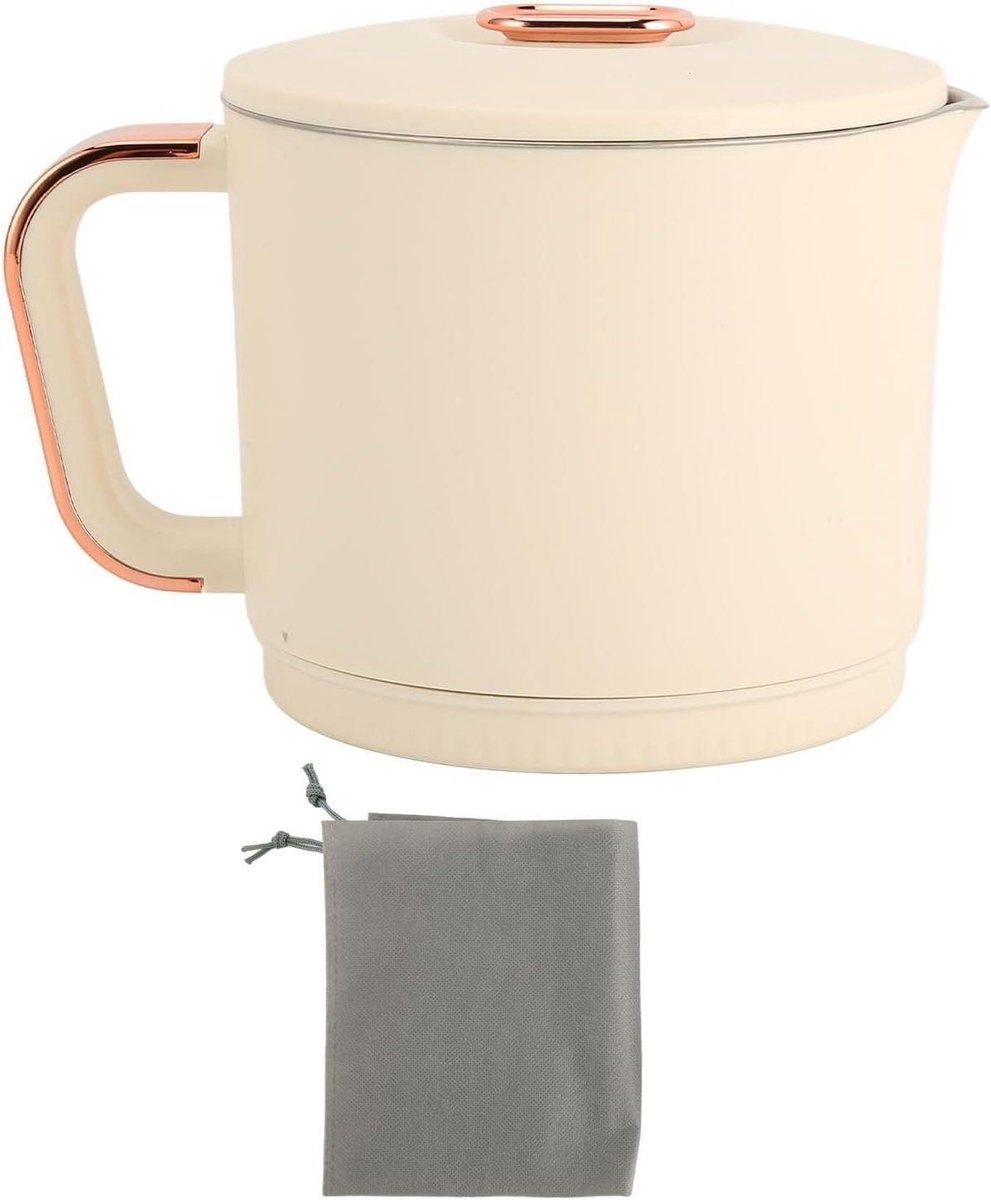 Draagbare Waterkoker - Kleine Ketel - Reizen Koken - Snel Koken 500W - 08 Liter - Wit