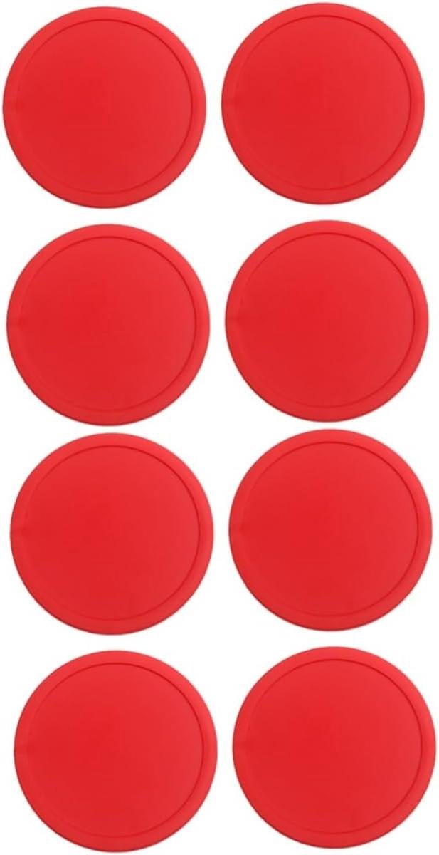 Air Hockey Set - Tafelspel Accessoires - Spel Verbeteren - Ergonomisch Ontwerp - Set van 8 - Rood